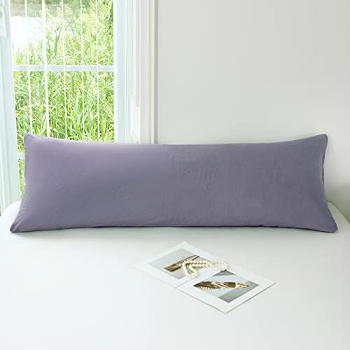  Super Soft Pillowcase - Washed Microfiber Lightweight Pillow Cases Body Size Sage Green 1PCS, Easy Care And Fade Resistant Stain Resistant 20x54 Inches