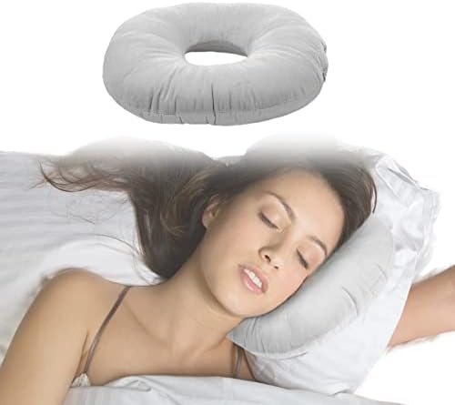  Hshbxd Ear Piercing Pillow, Donut Pillow For Ear Pain ＆CNH, Ear Pillow With Holes For Side Sleepers, Ear Inflammation Relief (Yellow)