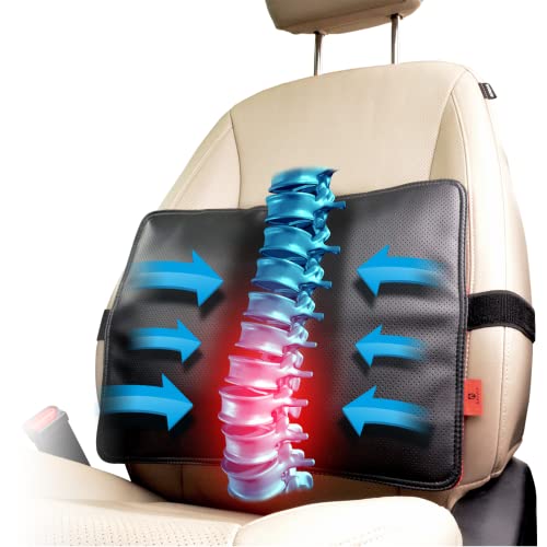  AJUVIA Back Vitalizer - Car Lumbar Support For Driving Seat - Car Pillow For Driving Seat - Lumbar Support For Office Chair Back Support Lumbar Cushion - Back Support For Car Seat Driver
