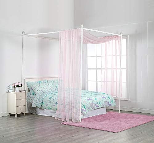  Bed Canopy Scarf, Ivory Sheer, For All Bed Sizes