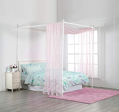  Bed Canopy Scarf, Ivory Sheer, For All Bed Sizes