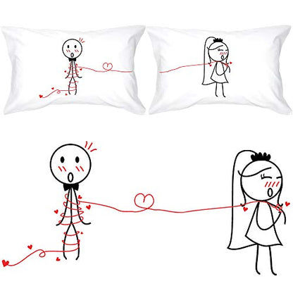  BOLDLOFT Tie The Knot Couple Pillowcases-Wedding Gifts For Bride And Groom,Engagement Gifts For Couple,Bridal Shower Gifts|Bride And Groom Gifts,Newlywed Gifts,New Bride Gifts