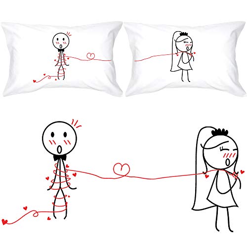  BOLDLOFT Tie The Knot Couple Pillowcases-Wedding Gifts For Bride And Groom,Engagement Gifts For Couple,Bridal Shower Gifts|Bride And Groom Gifts,Newlywed Gifts,New Bride Gifts