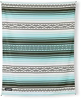Nomadix Festival Blanket - Perfect For Picnics, Camping, & Lawn Seating - Plush Top & Water Resistant Base - Made With Post Consumer Recycled Materials - Stripes Retro - 60x70