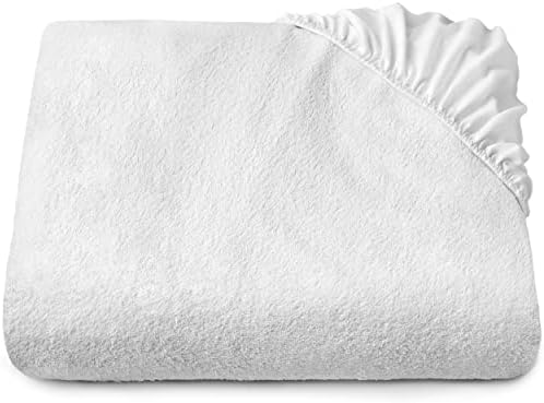  Queen Size Mattress Protector - Premium 100% Waterproof Mattress Protector - Vinyl Free - Cooling Mattress Protector (Queen, White)