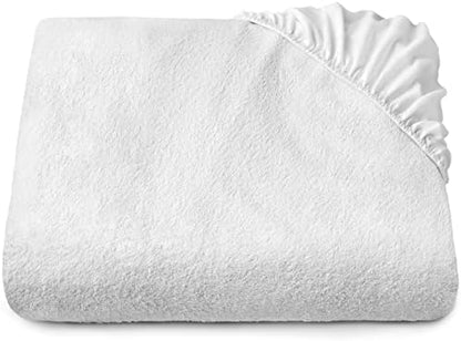  Queen Size Mattress Protector - Premium 100% Waterproof Mattress Protector - Vinyl Free - Cooling Mattress Protector (Queen, White)