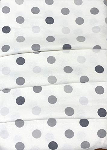  Heavyweight Flannel, 100-Percent Cotton Twin Extra Long XL 3PC Bed Sheets Set, Polka Dots Print, 170 GSM
