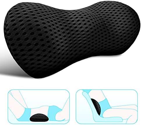  Lumbar Support Pillow - Memory Foam For Low Back Pain Relief, Ergonomic Streamline Car Seat, Office Chair, Recliner And Bed
