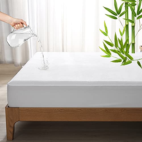  Amazon Brand – Pinzon Premium Mattress Protector Bamboo Viscose Waterproof Breathable Fit Up To 18" - Full XL