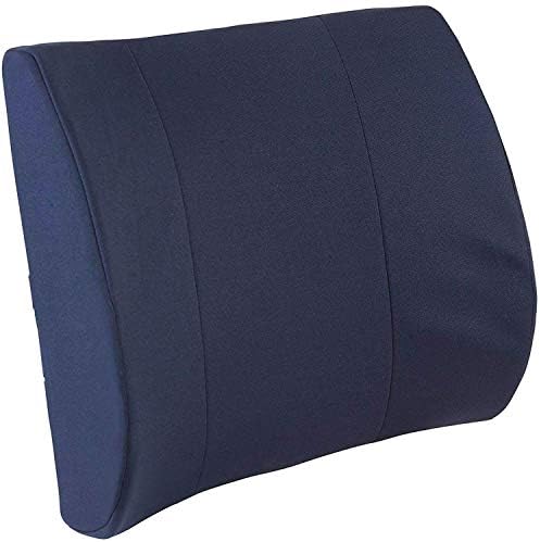  DMI Lumbar Support Pillow For Chair To Assist With Back Support With Removable Washable Cover And Firm Insert To Ease Lower Back Pain While Improving Posture, 14 X 13 X 5, Contoured Foam, Elite, Gray