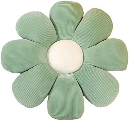 WYIKE Flower-Shaped Cute Pillow, Flower Cushion, Reading Pillow And Leisure And Comfortable Pillow, Car Cushion (Beige/Yellow, 40cm*40cm)