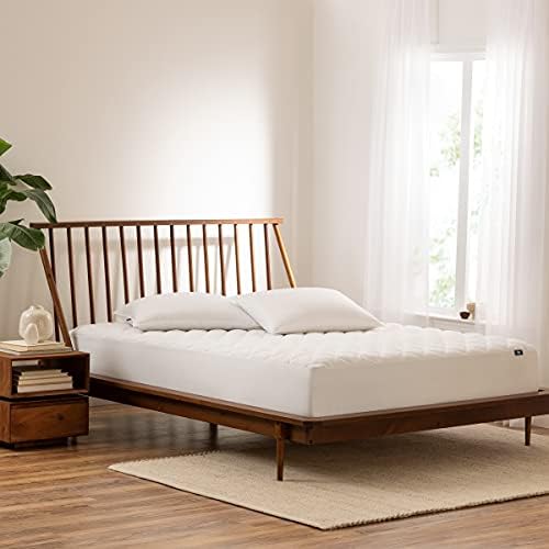  SERTA Power Clean Quilted Soft Waterproof Mattress Pad Protector With 15" Deep Pocket, Full, White
