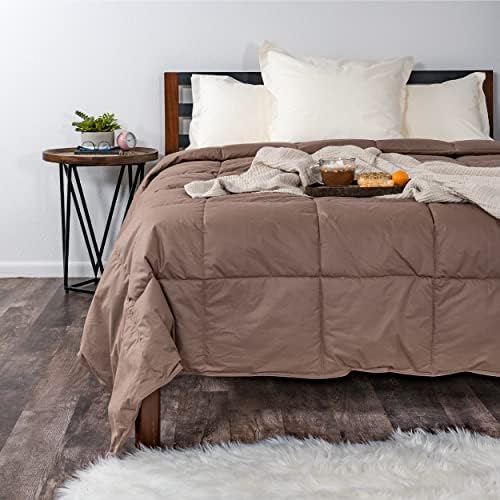  Medium Warmth Premier Down Comforter With Sewn In Duvet Corner Loop Attachments, King/California King Size Bed, White