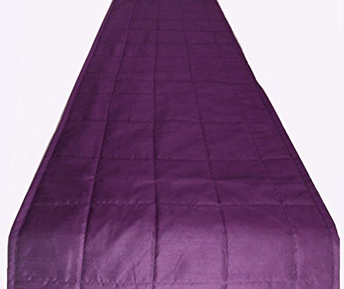  Quilted Bed Runner - Purple Bed Scarf Long Side Runner Throw King/Queen/Twin Size With Decorative Cushion Cover Polyester 20" Wide X 102" Long (50 Cm X 300 Cm)