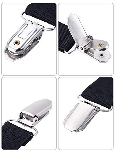  Blulu 4 Pieces 5 Inch Mitten Clips Stainless Steel Gloves Cap Clips Short Elastic Clips For Fixing Gloves Coat Mattress
