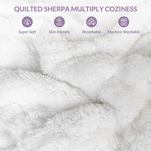  HOMLYNS Electric Heated Mattress Pad King Size Dual Control 4 Heating Levels 10H Timer,Sherpa Quilted Zoned Heating Mattress Pads Machine Washable ETL Certified,15" Deep (78x80)