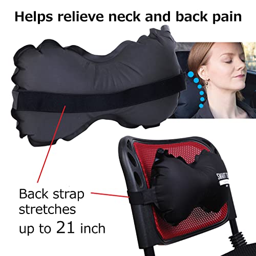  SmartTravel Inflatable Lumbar Travel Pillow For Airplane Back Support For Chair And Travel Seat Lumbar Support Pillow