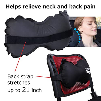  SmartTravel Inflatable Lumbar Travel Pillow For Airplane Back Support For Chair And Travel Seat Lumbar Support Pillow