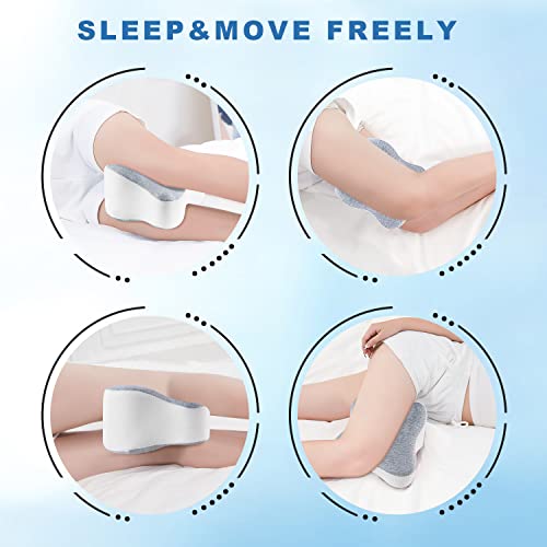  Anzhixiu Small Real Knee Pillow Separates The Knees For Body Alignment - Semicircle Round Shape Leg Pillow Promotes Sleep - Small