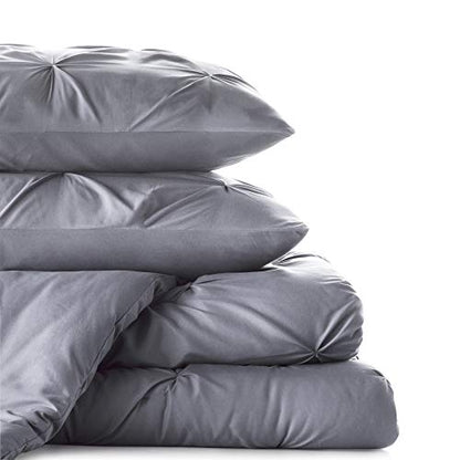  INENSPA All Season Hypoallergenic Down Alternative Microfiber Comforter, Oversized Queen, Dark Gray
