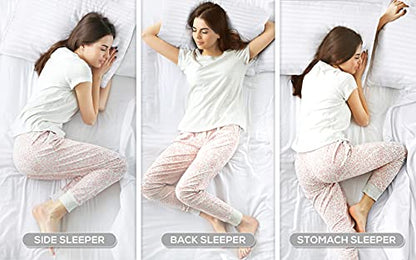  Pillows For Sleeping Queen Size (White), Set Of 2, Cooling Hotel Quality, For Back, Stomach Or Side Sleepers