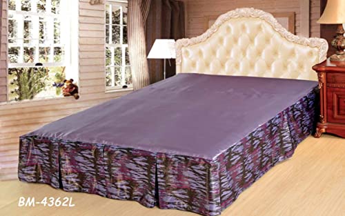  Mixed Purple Ruffled Bed Skirt, King