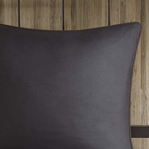  Woolrich Rustic Lodge Cabin Comforter Set - All Season Down Alternative Warm Bedding Layer And Matching Shams, Oversized Queen, Bitter Creek, Grey/Brown