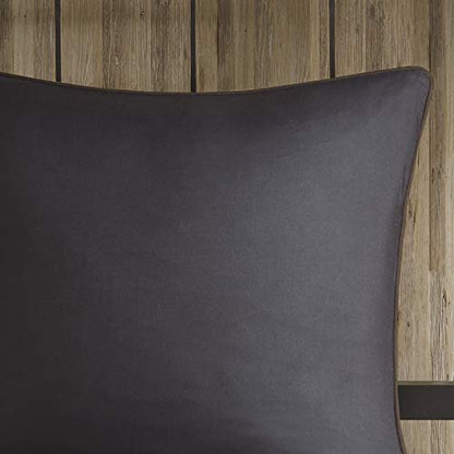  Woolrich Rustic Lodge Cabin Comforter Set - All Season Down Alternative Warm Bedding Layer And Matching Shams, Oversized Queen, Bitter Creek, Grey/Brown
