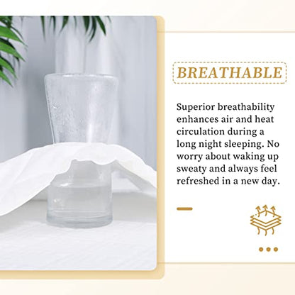  Quilted Fitted Twin XL Mattress Pad Cover, Waterproof Mattress Protector, Deep Pocket Elastic Fits Up To 21'', Breathable Soft Alternative Filling Mattress Pad