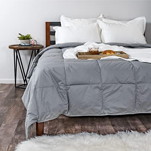  Medium Warmth Premier Down Comforter With Sewn In Duvet Corner Loop Attachments, King/California King Size Bed, White