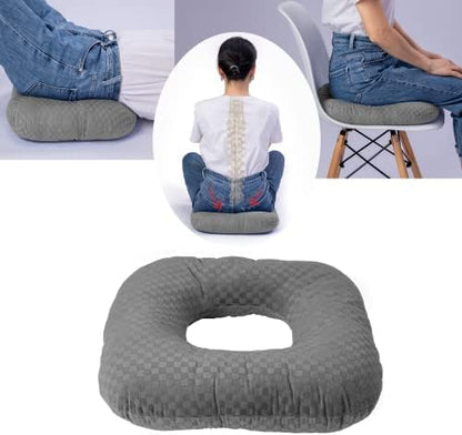  Wuronsa Donut Pillow For Tailbone Pain Relief Seat Cushion, Orthopedic Hemorrhoid Pillow, Postpartum Pregnancy Pressure Ulcer Pillow, Sitting Pressure Relief, For Home, Office, And Car (Blue)
