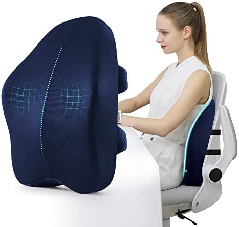  Lumbar Support Pillow For Office Chair Back Support Pillow For Chair Car Seat Back Support Ergonomic Back Chair Pillow Desk Chair Back Cushion For Back Pain Back Rest Pillow Lumbar Back Support