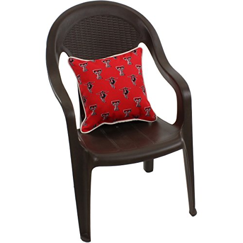  College Covers Outdoor Decorative Pillow Pillow, 16" X 16", Texas Tech Red Raiders