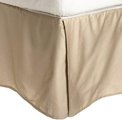 Superior 100% Brushed Microfiber Bed Skirt, Queen, Light Blue, Wrinkle Resistant, Pleated Corners