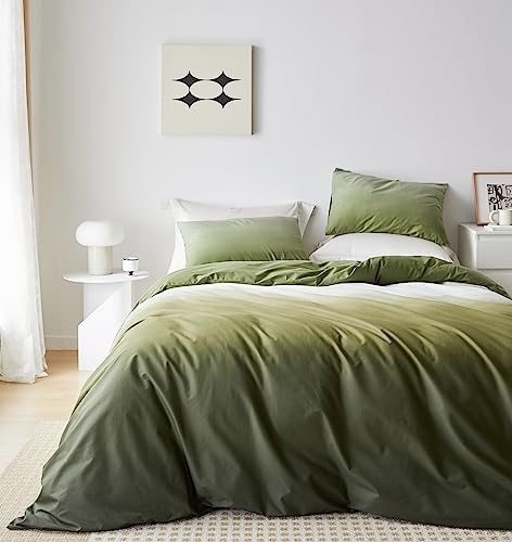 SUSYBAO Botanical Duvet Cover Queen 100% Cotton Tropical Plant Duvet Cover 3 Pieces Set 1 Palm Leaves Patterned Duvet Cover With Zipper Ties 2 Pillowcases Luxury Soft Green Botanical Bedding Set Comfy