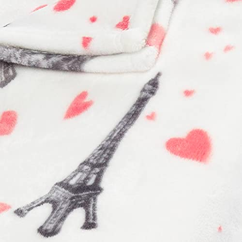  Betsey Johnson Home | Plush Collection | Throw - Ultra-Soft & Cozy Fleece, Lightweight & Luxuriously Warm, Perfect For Bed Or Couch, Pink 50 X 70