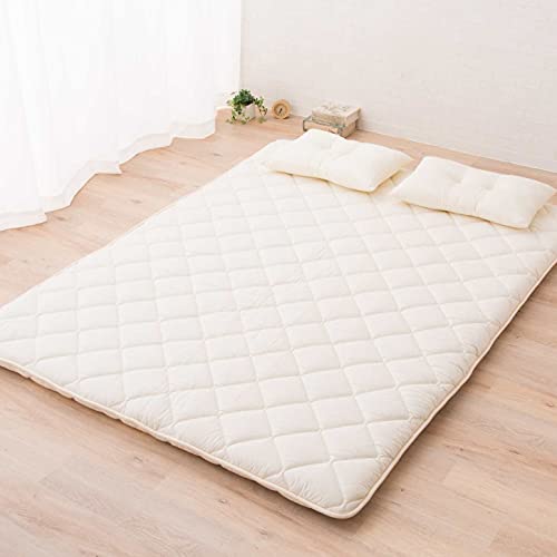  EMOOR Japanese Futon Mattress Set (Mattress, Comforter & Pillow) CLASSE Queen Made In Japan, Foldable Floor Sleeping Bed Tatami Mat