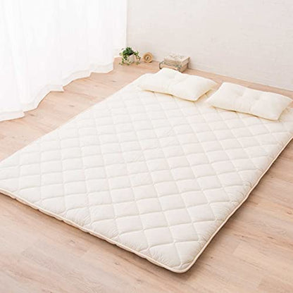  EMOOR Japanese Futon Mattress Set (Mattress, Comforter & Pillow) CLASSE Queen Made In Japan, Foldable Floor Sleeping Bed Tatami Mat