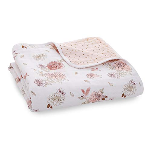  Aden + Anais 100% Organic Cotton Muslin Baby Blanket Crib Bedding For Newborn Baby And Toddler, Nursery Blanket For Boys And Girls, Baby Registry And Shower Gift - Outdoors, Sleepy Forest