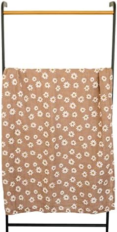  Mebie Baby Daisy Dream Muslin Swaddle, Modern And Neutral Swaddle Blanket For Baby Girl Or Boy, Soft Baby Blankets, Newborn Swaddle Blanket, 0-3 Month, Comfy Wrap, Baby Essentials & Gifts