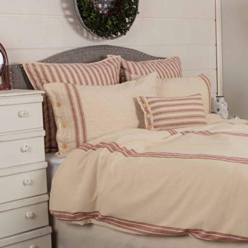  Market Place Red King Duvet Cover