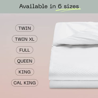  Premium Queen Mattress Protector Ultra Soft Breathable Bed Cover - Waterproof Mattress Cover - Noiseless & Absorbent Topper - Oeko-TEX Certified - White (60 X 80)