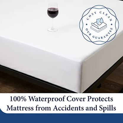  Luxury Mattress Protector - Blend Of Rayon Derived From Bamboo - Master Bedroom Essentials - Ultra Soft Comfort, Stays Cool & Quiet - Premium Fitted Sheet Style (Queen)