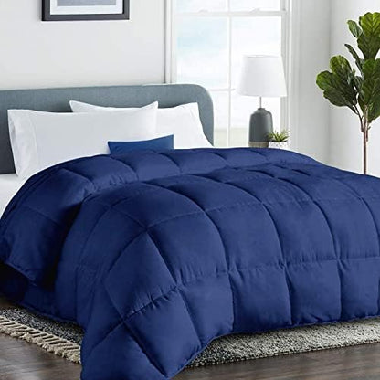  Queen 2100 Series Cooling Comforter Down Alternative Quilted Duvet Insert With Corner Tabs All-Season - Luxury Soft Hotel Comforter - Breathable - Reversible - Machine Washable - White