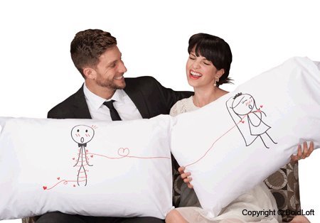  BOLDLOFT Tie The Knot Couple Pillowcases-Wedding Gifts For Bride And Groom,Engagement Gifts For Couple,Bridal Shower Gifts|Bride And Groom Gifts,Newlywed Gifts,New Bride Gifts