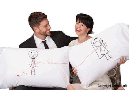  BOLDLOFT Tie The Knot Couple Pillowcases-Wedding Gifts For Bride And Groom,Engagement Gifts For Couple,Bridal Shower Gifts|Bride And Groom Gifts,Newlywed Gifts,New Bride Gifts