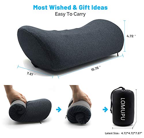  Lumbar Support Pillow For Office Chair And Car Seat Memory Foam Lower Back Lumbar Support Cushion Ergonomic Back Support Pillow For Back Pain Relief With Skin Affinity Cover