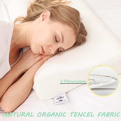  TALATEX 100% Natural Premium Latex Pillow, Adjustable Dunlop Pillow Helps Relieve Pressure, Neck And Shoulder Pain, No Toxic Memory Foam Chemicals, Perfect Package Best Gift