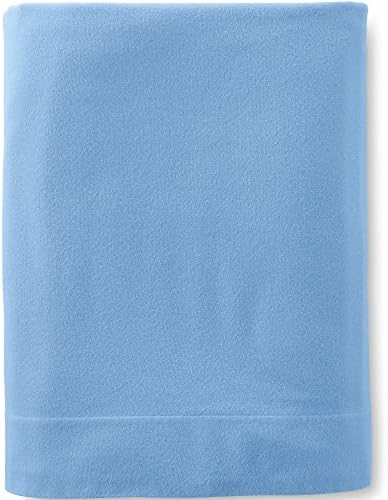 Lands' End 5oz Flannel Solid Flat Sheet White Queen Flat Sheet