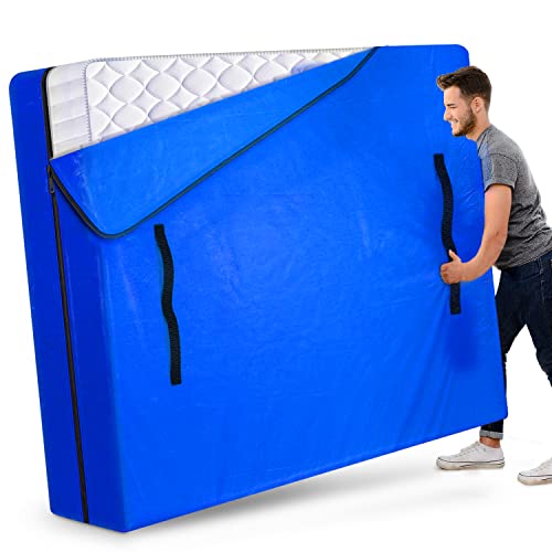  NVRGIUP Mattress Bags For Moving，Mattress Cover For Moving With Heavy Duty Tarp Mattress Bag With 8 Handles Moving Mattress Bag Protector Moving Supplies & Moving Bags Queen Size 82’’x63’’x15’’